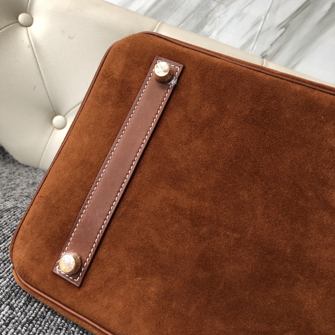 에르메스 버킨백30 골드브라운 금장 스웨이드